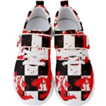 Checkerboard Splatter Men s Velcro Strap Shoes