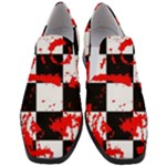 Checkerboard Splatter Women Slip On Heel Loafers