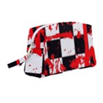 Checkerboard Splatter Wristlet Pouch Bag (Medium)