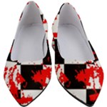 Checkerboard Splatter Women s Block Heels 