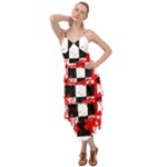 Checkerboard Splatter Layered Bottom Dress