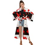 Checkerboard Splatter Maxi Kimono
