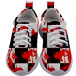 Checkerboard Splatter Kids Athletic Shoes