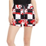 Checkerboard Splatter Runner Shorts