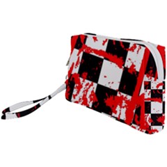 Checkerboard Splatter Wristlet Pouch Bag (Small) from ArtsNow.com