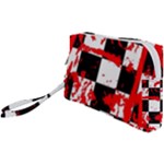 Checkerboard Splatter Wristlet Pouch Bag (Small)