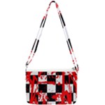 Checkerboard Splatter Double Gusset Crossbody Bag