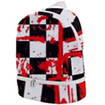 Checkerboard Splatter Zip Bottom Backpack