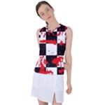 Checkerboard Splatter Women s Sleeveless Sports Top