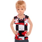 Checkerboard Splatter Kids  Sport Tank Top