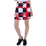 Checkerboard Splatter Tennis Skirt