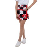 Checkerboard Splatter Kids  Tennis Skirt