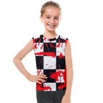 Checkerboard Splatter Kids  Mesh Tank Top