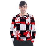 Checkerboard Splatter Men s Long Sleeve Raglan Tee