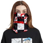 Checkerboard Splatter Face Covering Bandana (Two Sides)