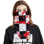 Checkerboard Splatter Face Covering Bandana (Triangle)