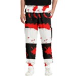 Checkerboard Splatter Men s Elastic Waist Pants