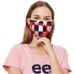 Checkerboard Splatter Fitted Cloth Face Mask (Adult)