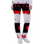 Checkerboard Splatter Women s Casual Pants