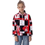 Checkerboard Splatter Kids  Half Zip Hoodie