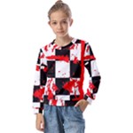 Checkerboard Splatter Kids  Long Sleeve Tee with Frill 