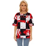 Checkerboard Splatter Oversized Basic Tee