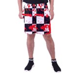 Checkerboard Splatter Men s Pocket Shorts