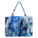 Blue Abstract Graffiti Medium Tote Bag