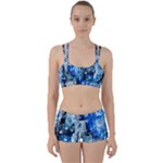 Blue Abstract Graffiti Perfect Fit Gym Set