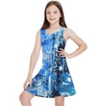 Blue Abstract Graffiti Kids  Lightweight Sleeveless Dress