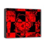 Red Grunge Skull Deluxe Canvas 14  x 11  (Stretched)