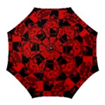Red Grunge Skull Golf Umbrellas