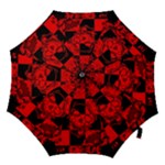Red Grunge Skull Hook Handle Umbrellas (Medium)