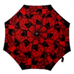 Red Grunge Skull Hook Handle Umbrellas (Small)