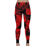 Red Grunge Skull Classic Yoga Leggings