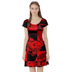 Short Sleeve Skater Dress Front Short Sleeve Skater Dress Front