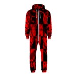 Red Grunge Skull Hooded Jumpsuit (Kids)