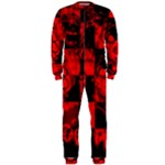 Red Grunge Skull OnePiece Jumpsuit (Men) 