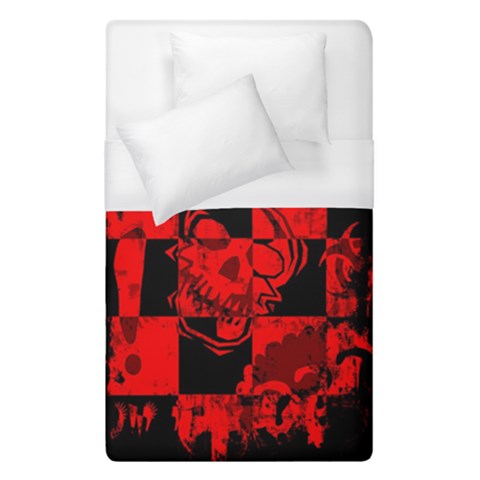 Red Grunge Skull Duvet Cover (Single Size) from ArtsNow.com