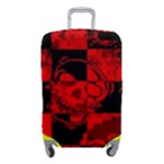 Red Grunge Skull Luggage Cover (Small)
