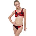 Red Grunge Skull The Little Details Bikini Set