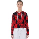 Red Grunge Skull Women s Slouchy Sweat