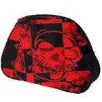 Red Grunge Skull Full Print Accessory Pouch (Big)