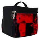 Red Grunge Skull Make Up Travel Bag (Small)