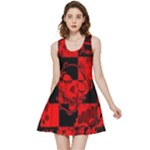 Red Grunge Skull Inside Out Reversible Sleeveless Dress