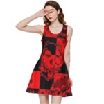 Red Grunge Skull Inside Out Racerback Dress
