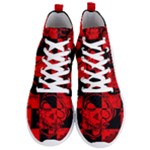 Red Grunge Skull Men s Lightweight High Top Sneakers