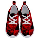 Red Grunge Skull Running Shoes