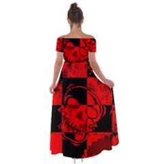 Off Shoulder Open Front Chiffon Dress 