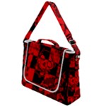 Red Grunge Skull Box Up Messenger Bag